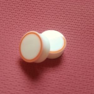 Awesome Acrylic white with orange ring 7/8in or 22mm